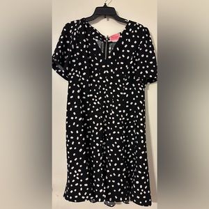 USED Kate Spade Dress Mallow Dot Crepe Dress - size 14